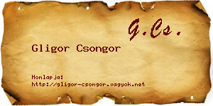 Gligor Csongor névjegykártya