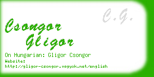 csongor gligor business card